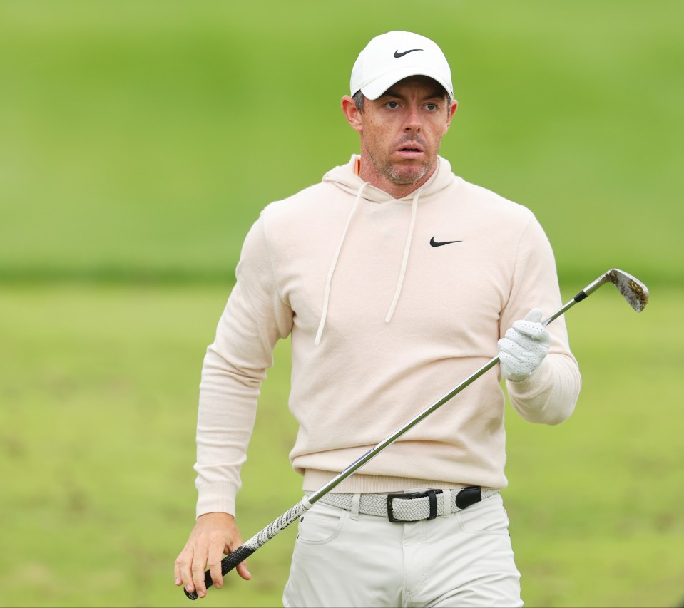 Rory McIlroy looked to have a lot on his mind on the driving range