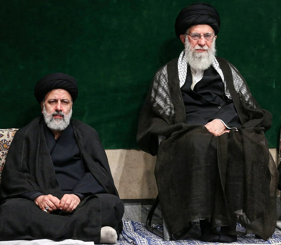 Former Iranian president Ebrahim Raisi (L) with Iran’s Supreme Leader Ali Khamenei in 2019