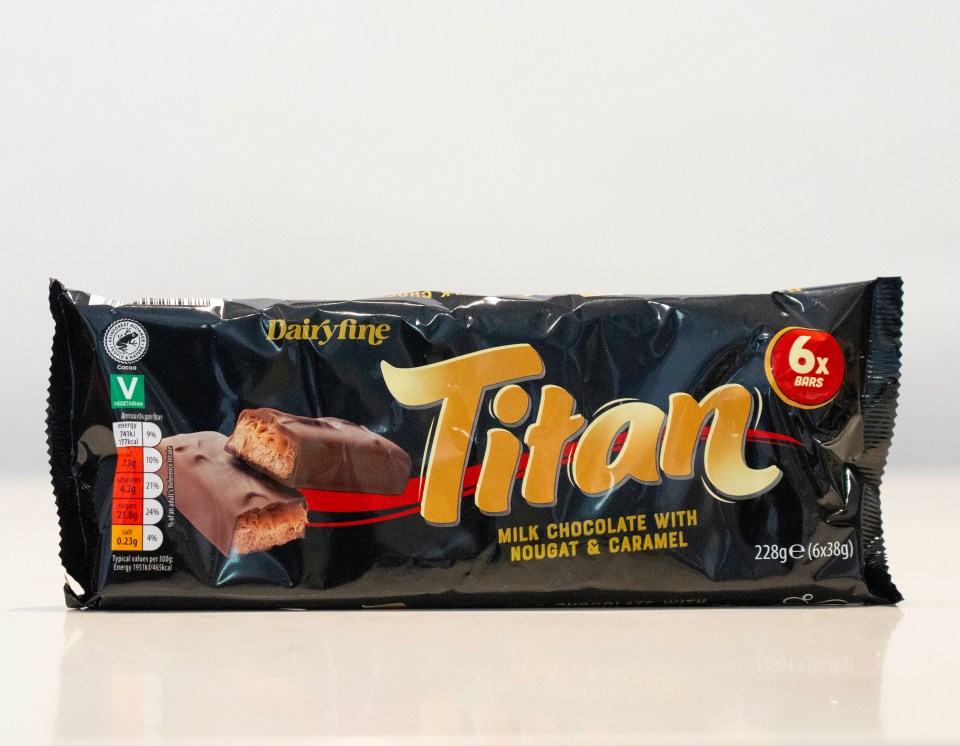 Aldi’s Titan bars tasted synthetic