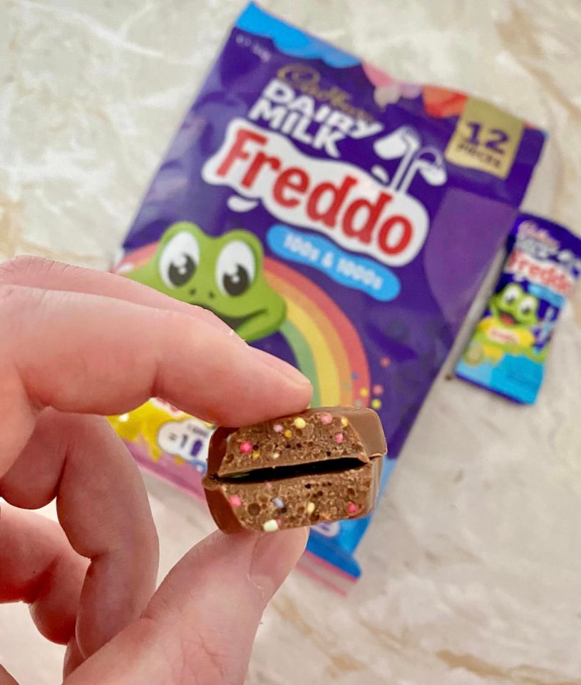 The Freddo 100s and 1000s has sprinkles inside for an added crunch