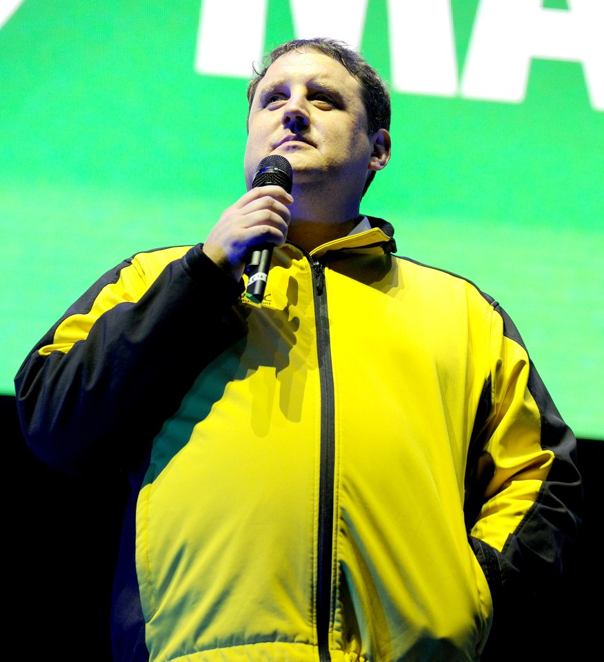 MANCHESTER, ENGLAND - SEPTEMBER 09:  Peter Kay wears a Shosec security staff jacket while giving a speech on the terror attacks and introducing headliner Noel Gallagher during the 'We Are Manchester' benefit concert at Manchester Arena on September 9, 2017 in Manchester, England. Manchester Arena officially reopens following the terror attack on May 22nd. The concert will support the Manchester Memorial Fund.  (Photo by Shirlaine Forrest/Getty Images)