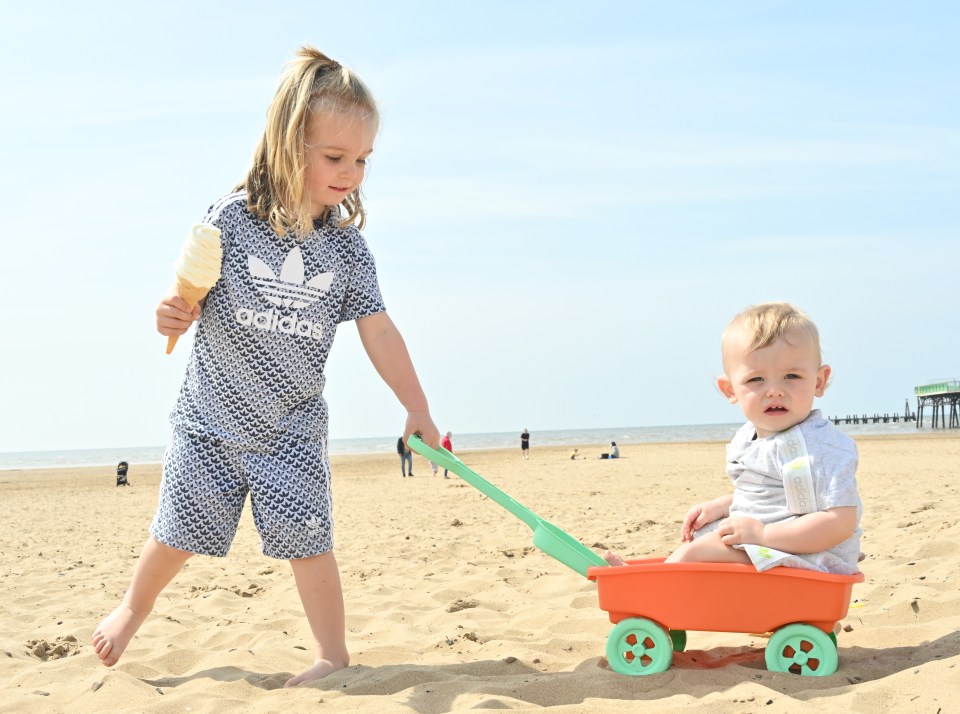 It was a day for ice creams on the beach at St Annes on Sea with temps set to hit 22C