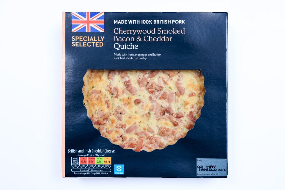 Even though we went up a range, this Aldi quiche was better value than many