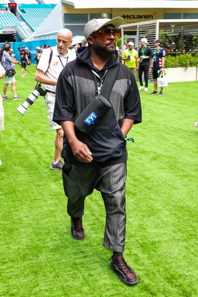 Will.i.am was also seen taking a stroll in the paddock