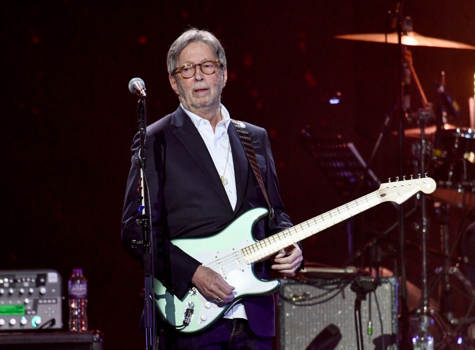 LONDON, ENGLAND - MARCH 03: Eric Clapton performs on stage during Music For The Marsden 2020 at The O2 Arena on March 03, 2020 in London, England. (Photo by Gareth Cattermole/Gareth Cattermole/Getty Images)