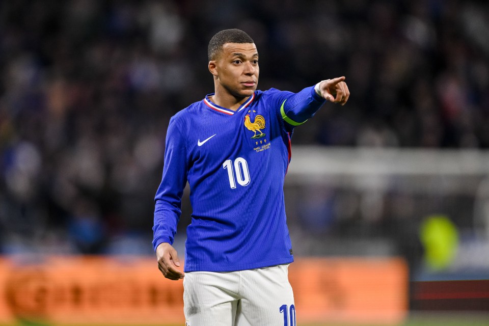 LYON, FRANCE - MARCH 23: Kylian Mbappe of France gestures during the international friendly match between France and Germany at Groupama Stadium on March 23, 2024 in Lyon, France. (Photo by Harry Langer/DeFodi Images via Getty Images)