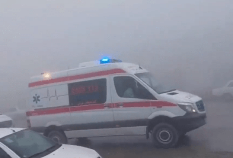 Rescuers rushed to the scene but struggled due to poor visibility