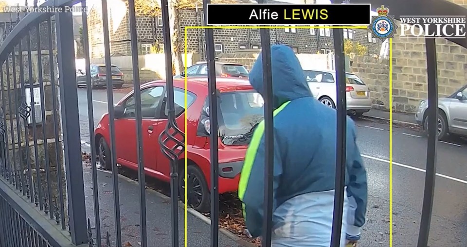 CCTV released by West Yorkshire Police shows Alfie Lewis moments before he was killed