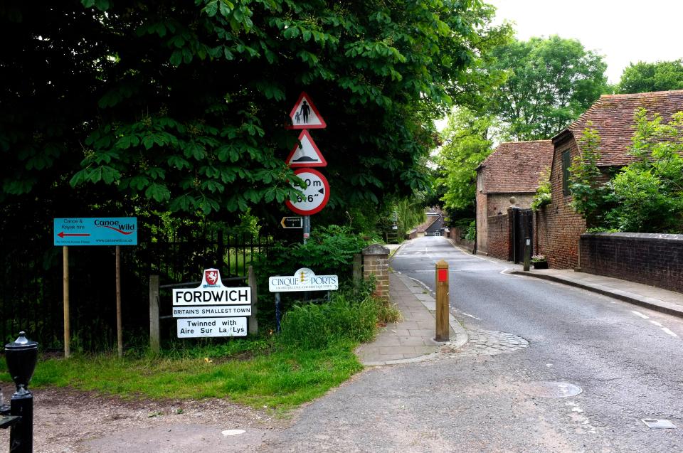 Fordwich, located on the River Stour, is the smallest town in Britain with only 300 inhabitants