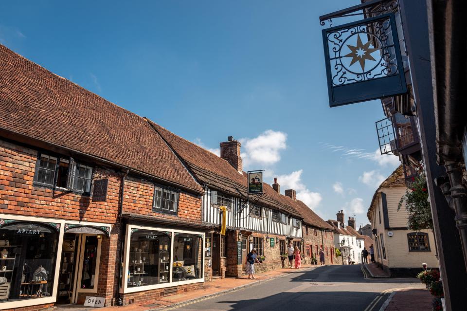 Alfriston has a feel of ancient times with its buildings, and today there are many shops and places to eat along its high street