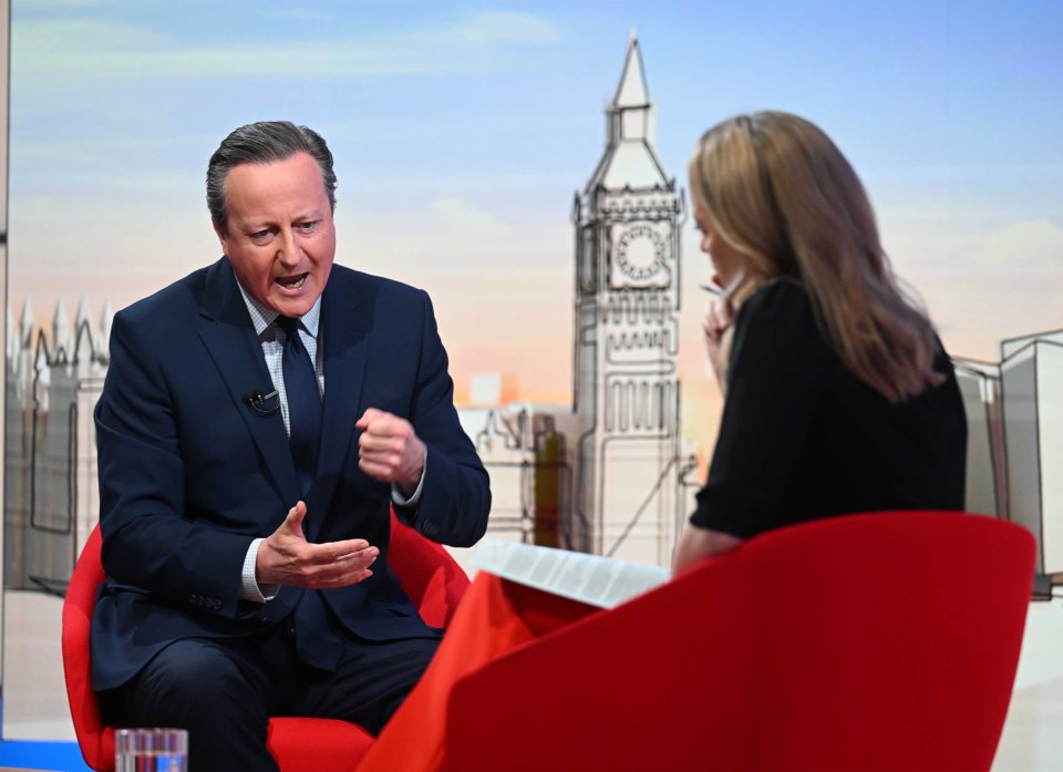 Lord Cameron appeared on the BBC's Sunday with Laura Kuenssberg programme today