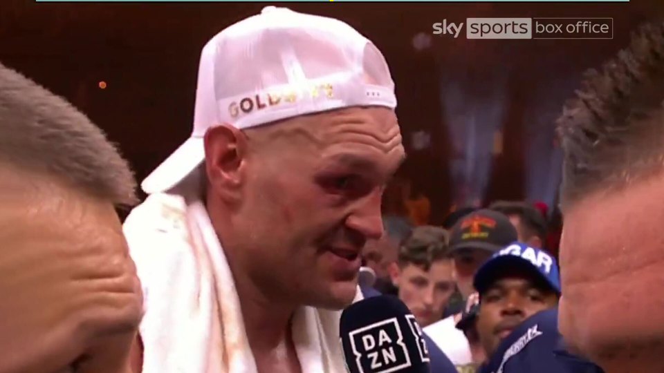 Fury then claimed that Usyk won as 'his country's at war'