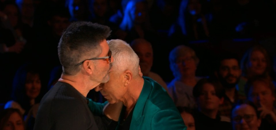 Visibly in tears, Bruno left the stage and into the arms of Simon Cowell who consoled him