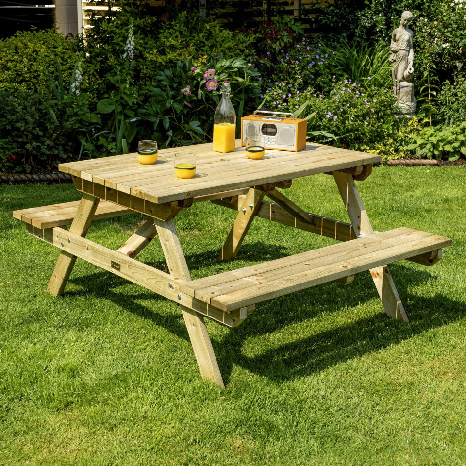 You could grab this Barnsetowne picnic table for £156.99 at Wayfair