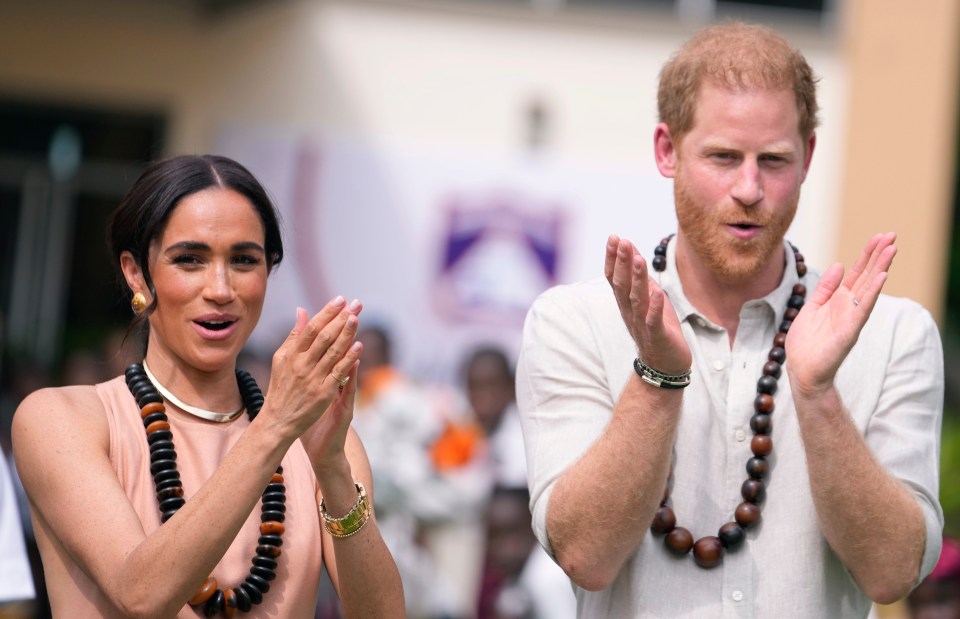 Harry and Meghan in Nigeria’s capital Abuja earlier this week