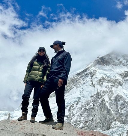 Neel and his wife made the gruelling trip to Mount Everest with very little training and no hiking experience