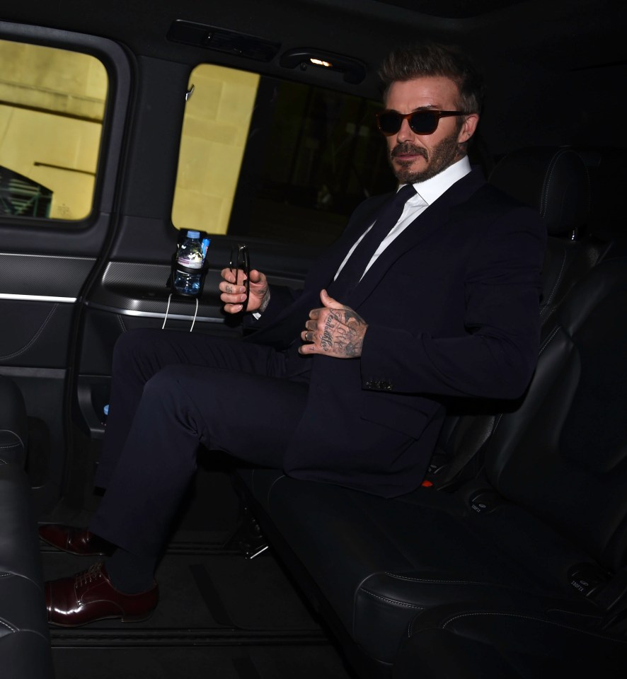 Beckham, 49, cut a typically suave figure at the event