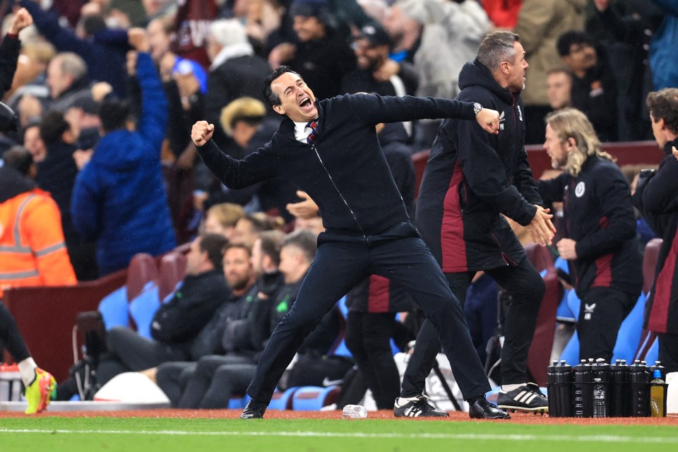 Villa boss Unai Emery did the double over his old club