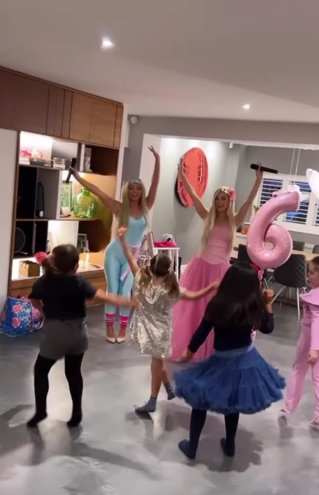 Ferne McCann’s daughter Sunday first had a Barbie themed party to celebrate turning six