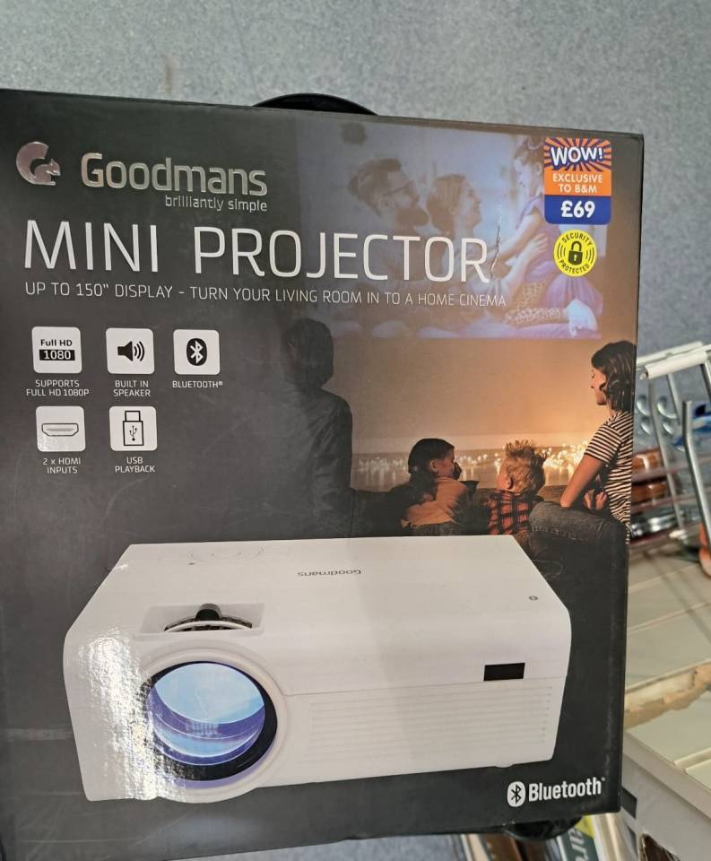 B&M has slashed the price of the projector from £69 right down to £20