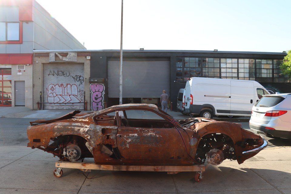 The burnt-out iconic Ferrari is on sale for a whopping £120,000