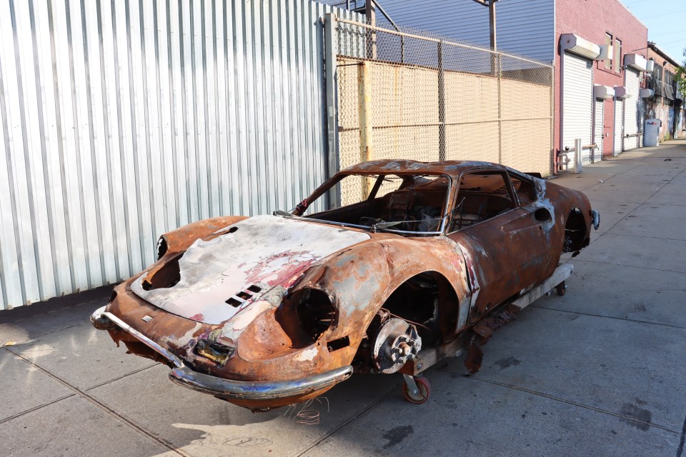 The 1972 Ferrari 246GT Dino Project was destroyed in a fire