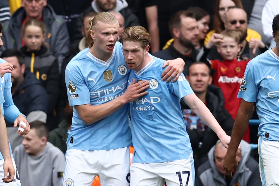 The two were torn on the inclusion of Man City's Erling Haaland (L) and Kevin De Bruyne (R)