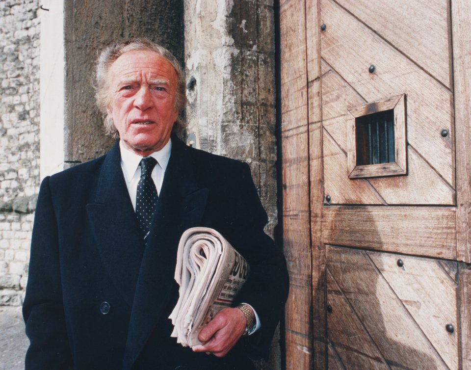 Charlie Kray outside Maidstone Prison after visiting his brother Reggie in 1995