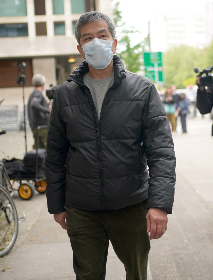 Chung Biu Yuen, pictured, seen Westminster Magistrates’ Court where he was freed on bail