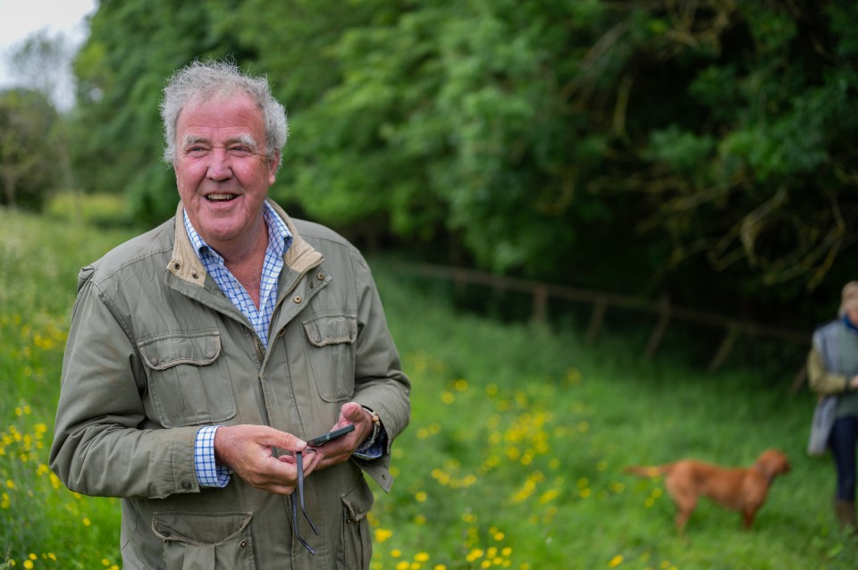 Jeremy Clarkson was seen rejoicing on his Clarkson’s Farm series