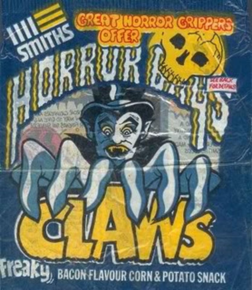 No fangs... a creepy vampire was on the front of the packet for Claws crisps