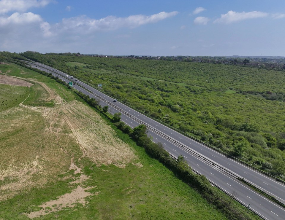 The van is positioned on a busy stretch of the A27 heading westbound