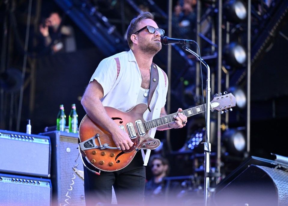 PHOENIX, ARIZONA - APRIL 07: Dan Auerbach of The Black Keys performs onstage during the 2024 March Madness Music Festival at Margaret T. Hance Park on April 07, 2024 in Phoenix, Arizona. (Photo by Marcus Ingram/Getty Images for TNT Sports )