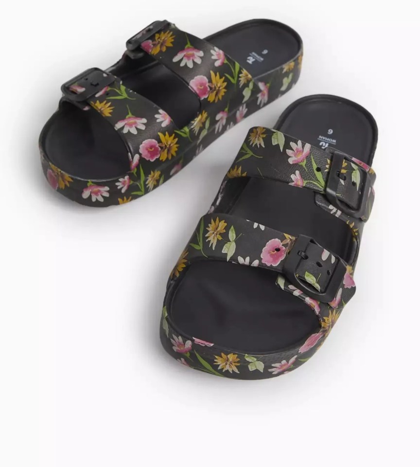 These cute floral sliders are £8 from Sainsbury’s