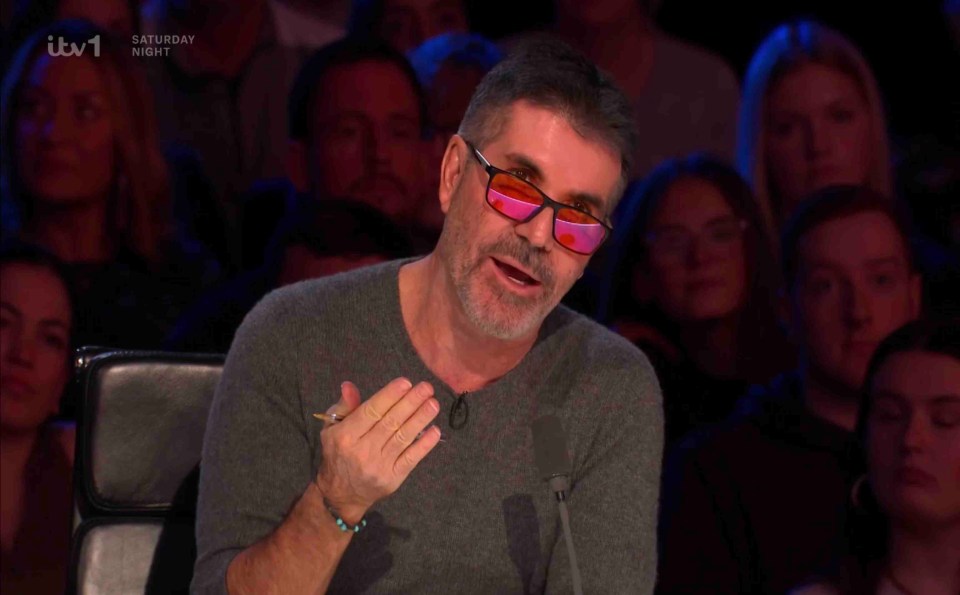 Simon was stunned as the look-a-likes appeared on-stage