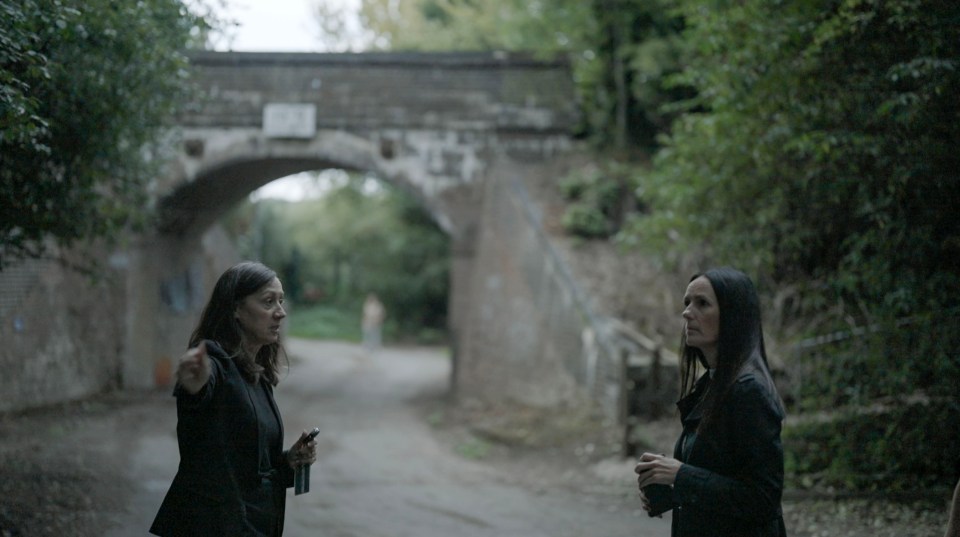 Detective Inspector Justine Jenkins and Detective Sergeant Jo Goodson at the scene of a teen rape