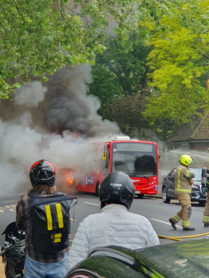 Brave firefighters tackled the flames