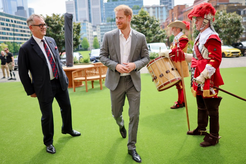 He arrived in the UK on Tuesday to celebrate 10 years of the Invictus Games Foundation