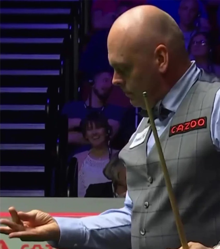 Bingham quickly wiped the pesky bug from his fingers before resuming play