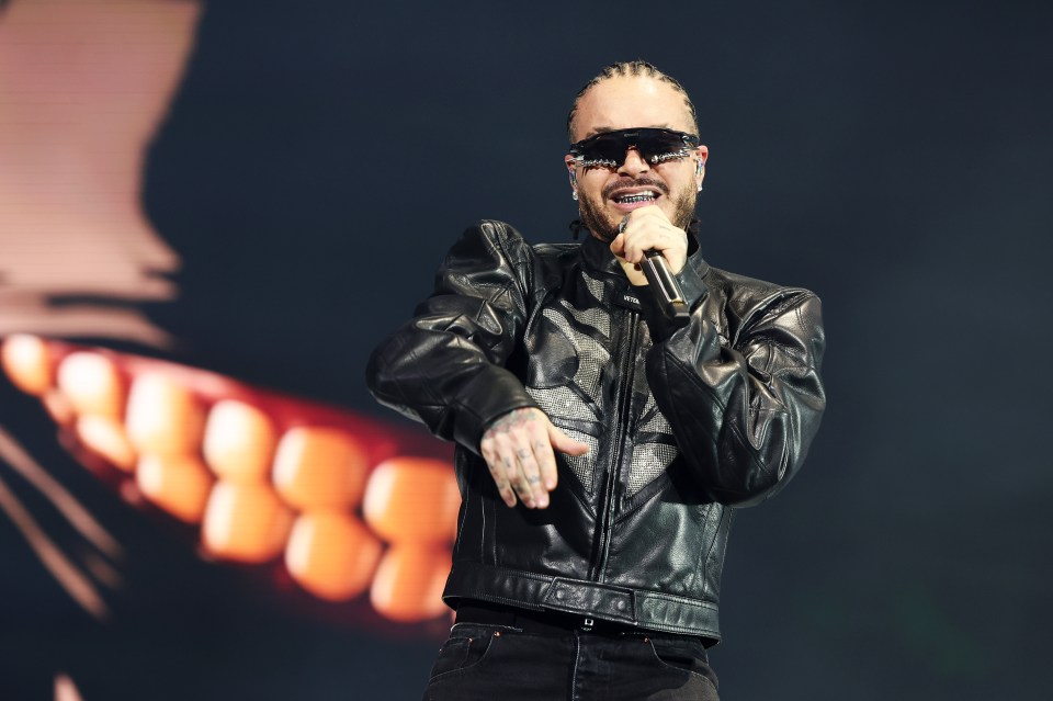 J Balvin enjoying a salsa dance with his crew before going on stage on tour