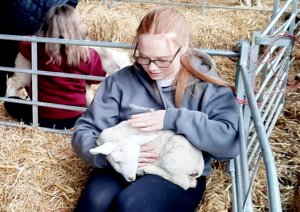 Sophie, who visited the farm on April 3, missed school due to being sick and fears her exam results may suffer