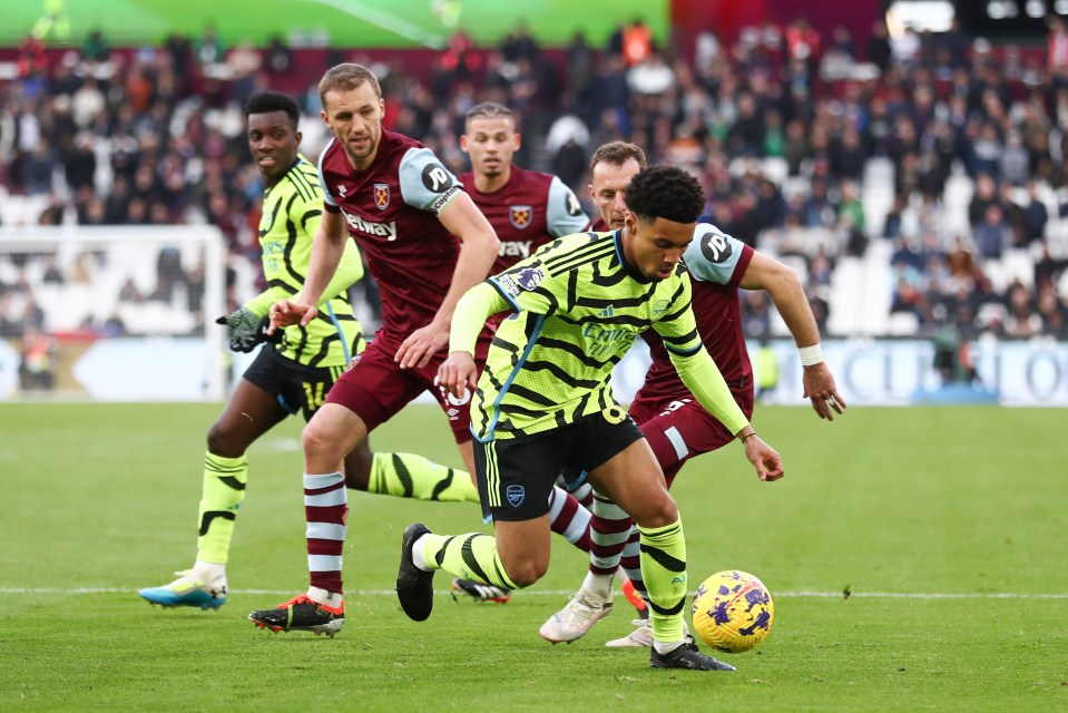 Nwaneri made one cameo for the Gunners this season