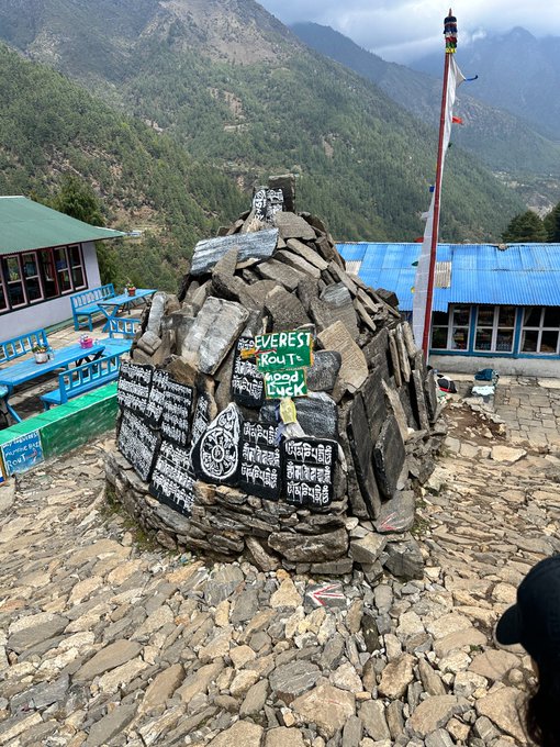 The starting point of Everest where Neel said the realisation of his trip finally set in