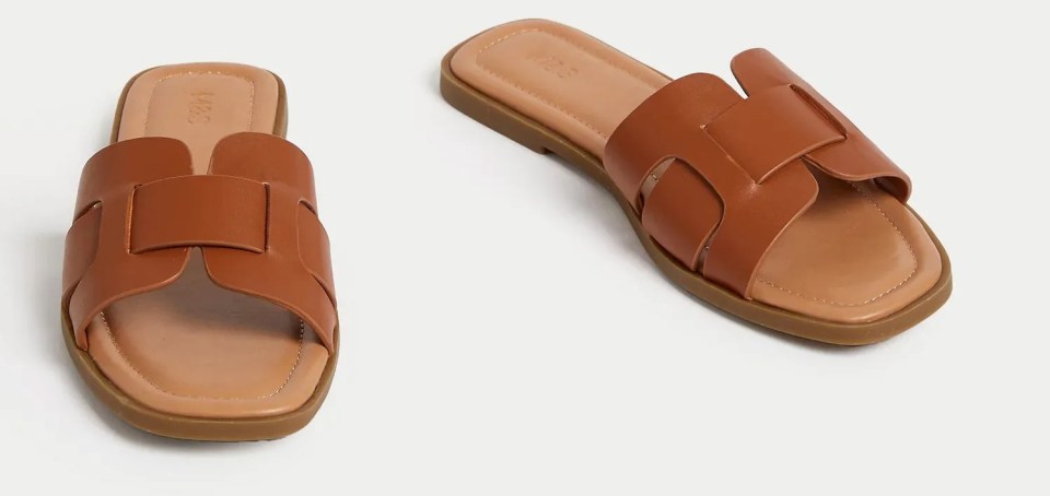 These flat open-toe mules are £22.50 at Marks & Spencer