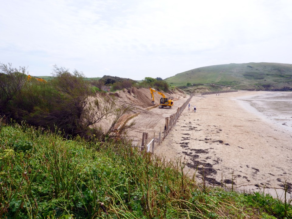 Locals have said the building works are ruining the beachfront location