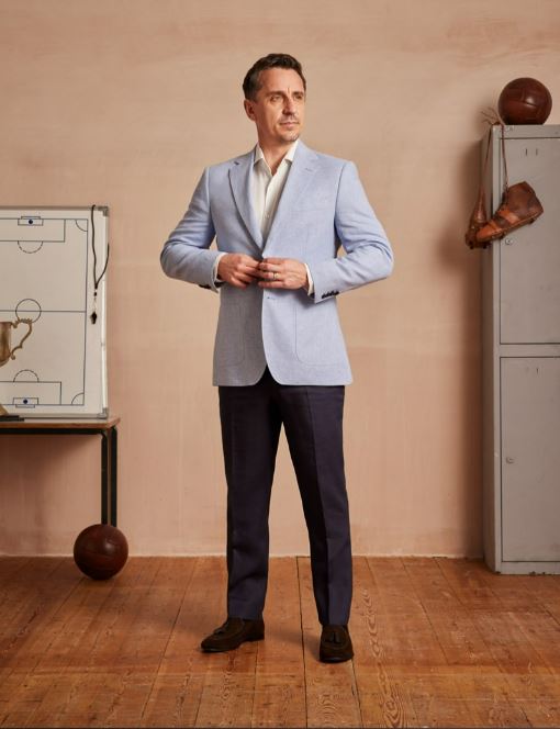 The former footballer has modelled the brand's new range