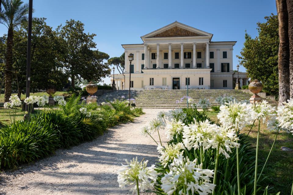 The six-metre deep bunker is located outside the building of Casino Nobile, pictured