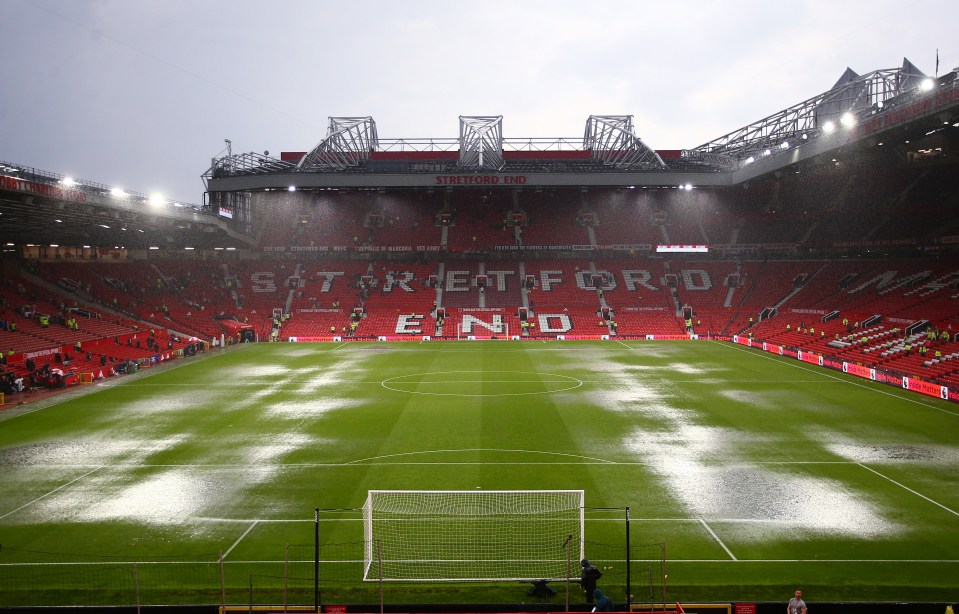 The pitch was left flooded following the incredible downpour