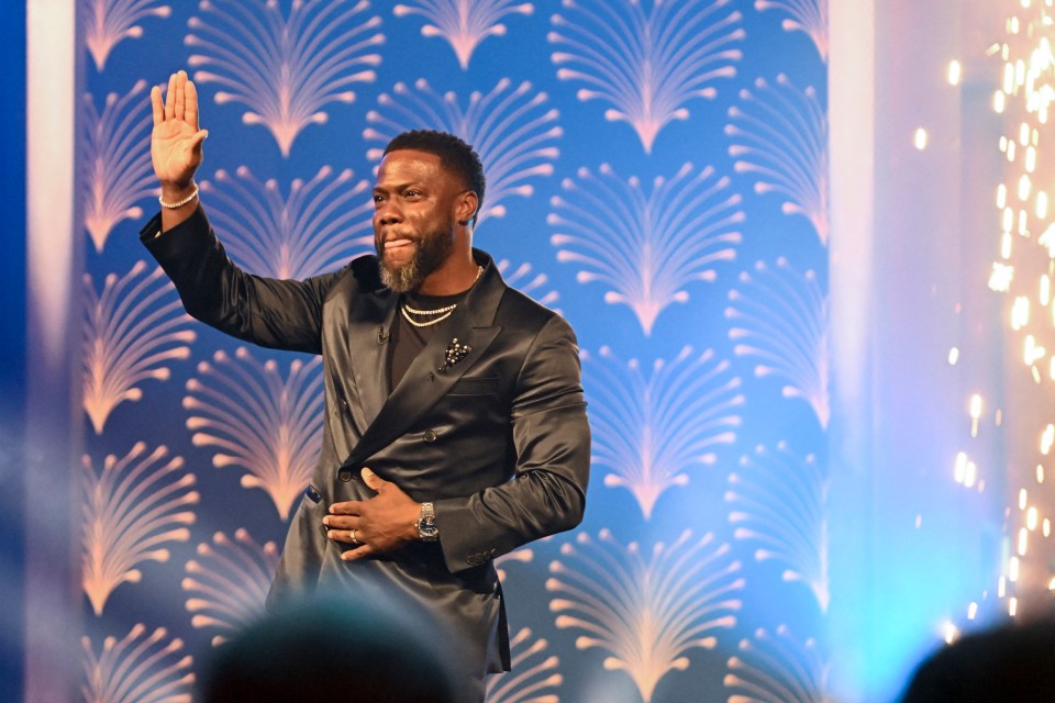 Honoree US actor-comedian Kevin Hart on stage during the 25th Annual Mark Twain Prize