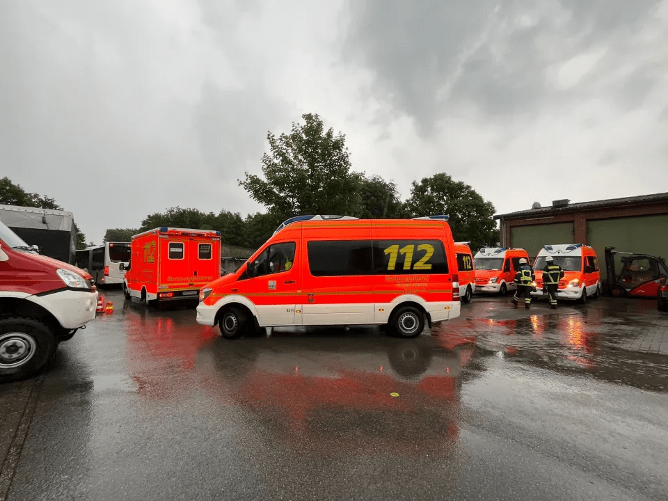 Thirty-eight children were earlier rushed to hospital after lightning struck a campsite